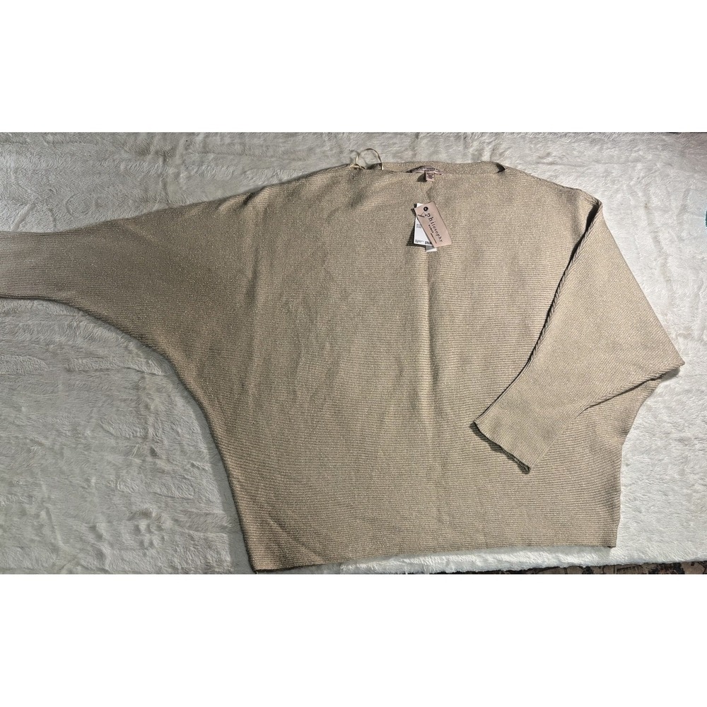 NWT Women's Philosophy Sweater  3X Tan With Gold Sparkles Party Special Occasion